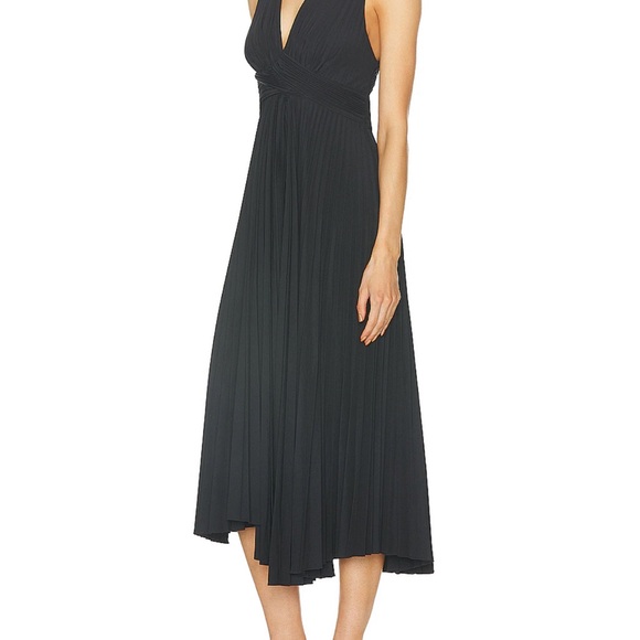 🆕NWT A.L.C Elegant Black Pleated Dress - Picture 4 of 7